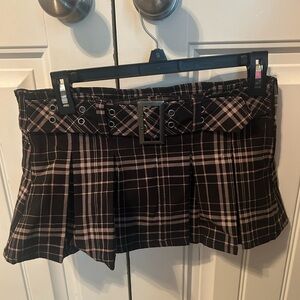 Windsor Black and Plaid Mini Skirt